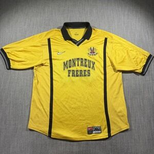 Olympique Montreux Jersey Mens XL Yellow Soccer Nike 36 Montreux Freres Crest
